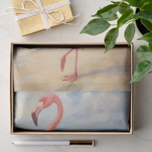 Flamingo Beach Decoupage Tissue Paper Tissuepapier (Geschenk)