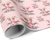 Flamingo Beach Kerstmis Cadeaupapier (Rol Hoek)