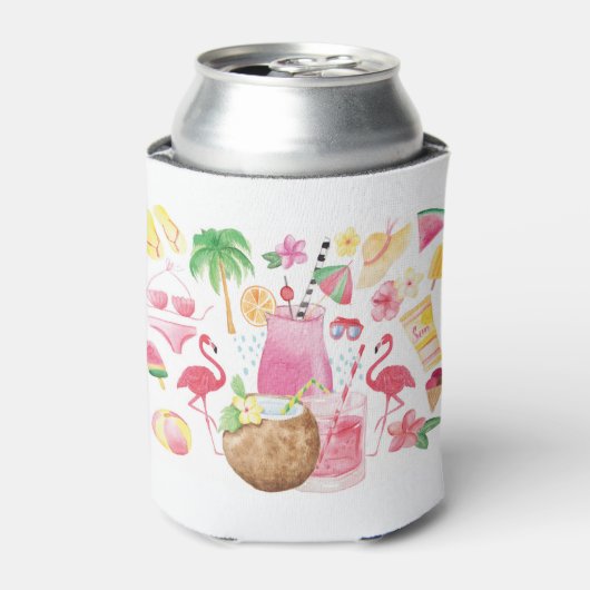 Flamingo Beach Lover Cooler (Blikje Voorkant)