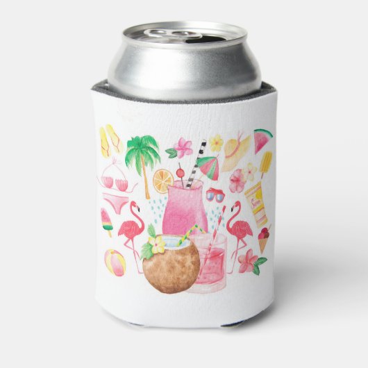Flamingo Beach Lover Cooler (Blikje Achterkant)