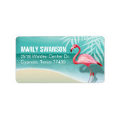 Flamingo Beach Mailing | Aqua Etiket (Voorkant)