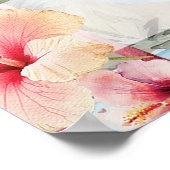 Flamingo Beach Ocean baby shower Sign poster (Hoek)