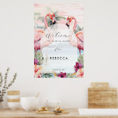 Flamingo Beach Ocean vrijgezellenfeest Sign poster (Keuken)
