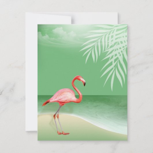 Flamingo Beach Ontvangst Details | jade Kaart (Voorkant)