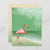 Flamingo Beach Ontvangst Details | jade Kaart (Voorkant / Achterkant)