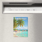 Flamingo Beach op Aruba Reizen Magneet (Insitu (Vaatwasser))