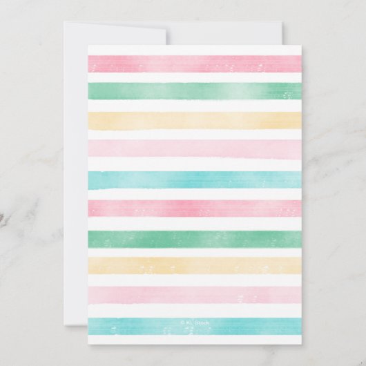 Flamingo Beach Party | Tropische verjaardag Kaart (Achterkant)