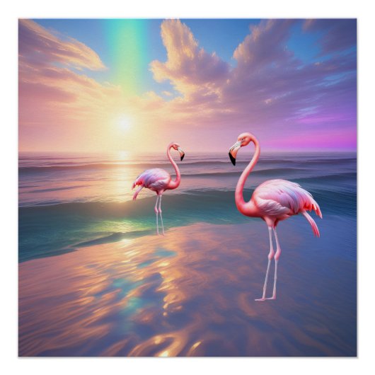 Flamingo Beach Perfect Poster (Voorkant)