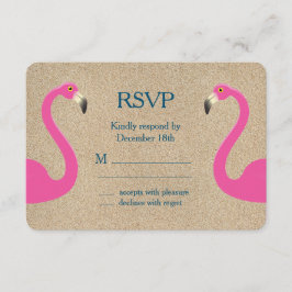 Flamingo Beach RSVP Kaartje