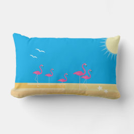 Flamingo Beach Scène Kussen