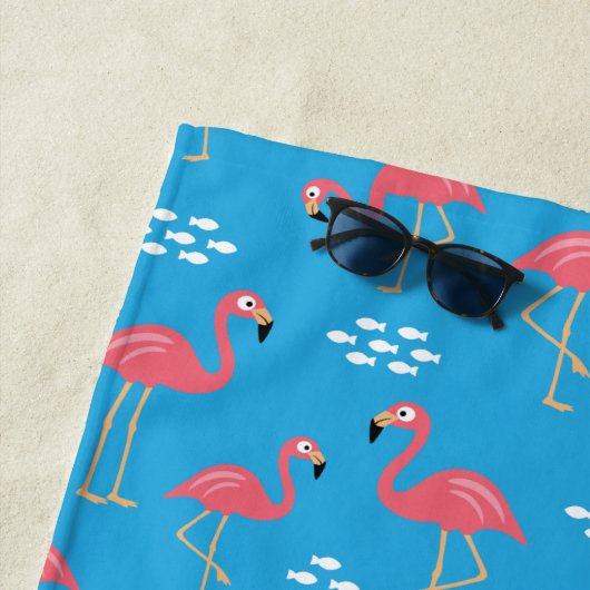 Flamingo Beach Towel Strandlaken (In situ)