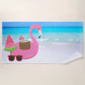 Flamingo Beach Towel Strandlaken (Voorkant)