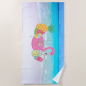 Flamingo Beach Towel Strandlaken (Voorkant)