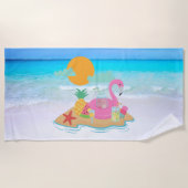 Flamingo Beach Towel Strandlaken (Voorkant)
