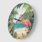 Flamingo Beach Tropical Grote Klok (Hoek)