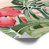 Flamingo Beach Tropical Veertig Welkomstbord poste Poster (Hoek)