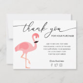 Flamingo bedankkaart (Voorkant)