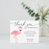 Flamingo bedankkaart (Staand voorkant)