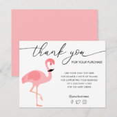 Flamingo bedankkaart (Voorkant / Achterkant)