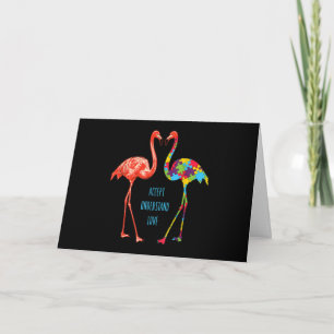 Flamingo Begrijp de Autisme van de Liefde Flaming Kaart