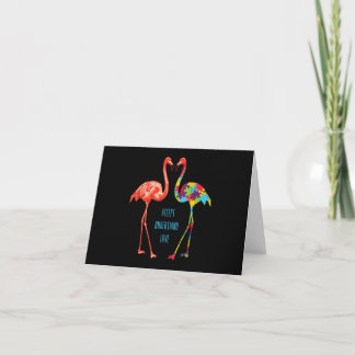 Flamingo | Begrijp liefdesautisme Flamingo Bedankkaart