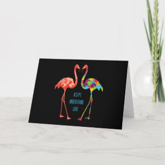Flamingo | Begrijp liefdesautisme Flamingo Bedankkaart