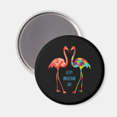 Flamingo | Begrijp liefdesautisme Flamingo Magneet (Voorkant / Achterkant)