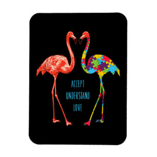 Flamingo Begrijp liefdesautisme Flamingo Magneet