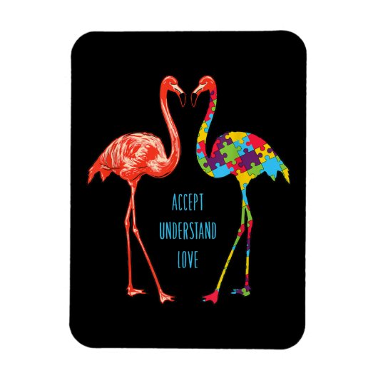 Flamingo | Begrijp liefdesautisme Flamingo Magneet (Verticaal)