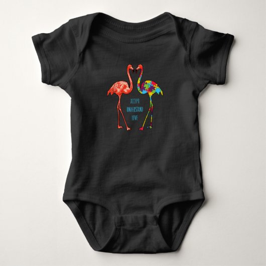 Flamingo | Begrijp liefdesautisme Flamingo Romper (Voorkant)