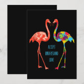 Flamingo | Begrijp liefdesautisme Flamingo Save The Date (Voorkant / Achterkant)