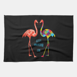 Flamingo Begrijp liefdesautisme Flamingo Theedoek