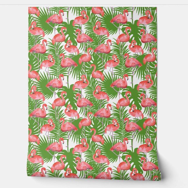 Flamingo Behang (Afrollen)