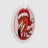 Flamingo Bells Kerst Acryl Ornament (voorkant)