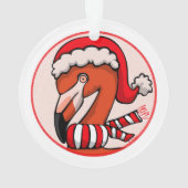 Flamingo Bells Kerst Acryl Ornament (achterkant)