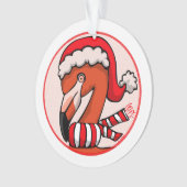 Flamingo Bells Kerst Acryl Ornament (voorkant)