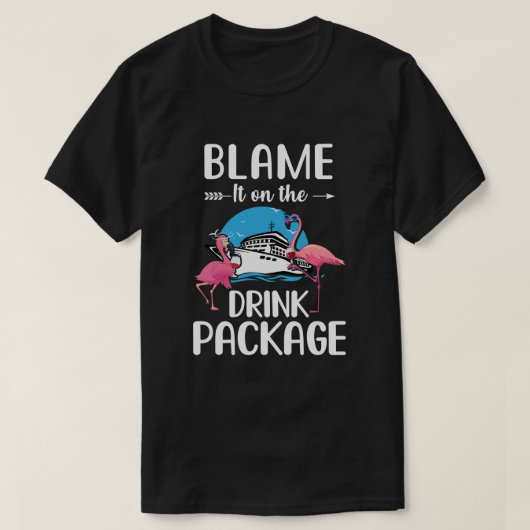 Flamingo beschuldigt het op het Pakket dat van de T-shirt (Design voorkant)