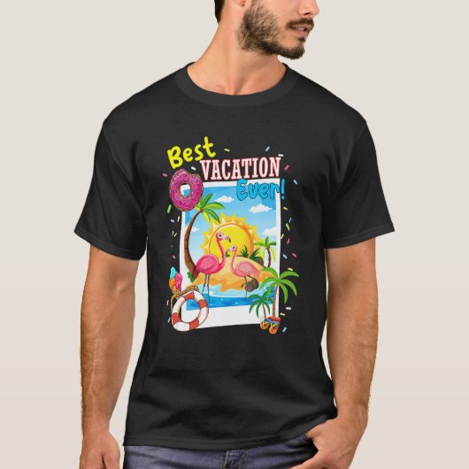 Flamingo Best Vacation Ever Family Vacation 2022 B T-shirt (Voorkant)