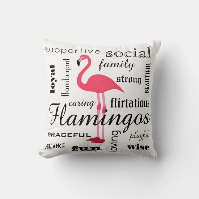 Flamingo Betekenis Kussen (Voorkant)