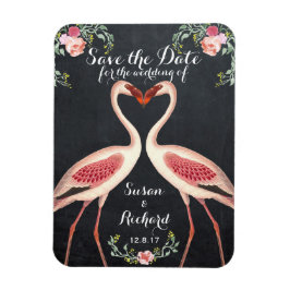 Flamingo bewaart de datum krijtbord magneet
