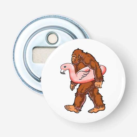 Flamingo Bigfoot Button Flesopener (Voorkant)