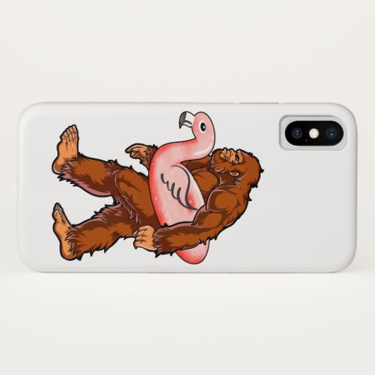 Flamingo Bigfoot Case-Mate iPhone Case (Achterkant (horizontaal))