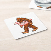Flamingo Bigfoot Kartonnen Onderzetters (Schuin)