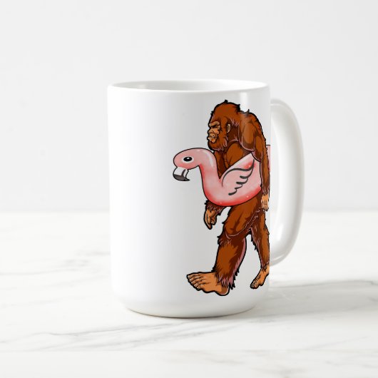 Flamingo Bigfoot Koffiemok (Voorkant rechts)
