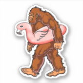 Flamingo Bigfoot Sticker (Voorkant)
