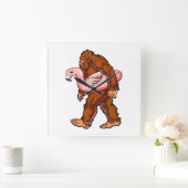 Flamingo Bigfoot Vierkante Klok (Huis)