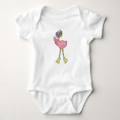 Flamingo bij duiken met Snorkel Romper (Voorkant)