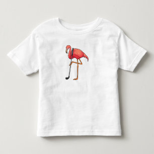Flamingo bij Golf met Golfclub Kinder Shirts