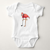 Flamingo bij Golf met Golfclub Romper (Voorkant)