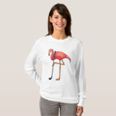 Flamingo bij Golf met Golfclub T-shirt (Voorkant volledig)